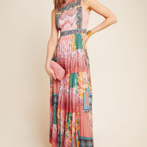 Anthropologie Alessandra Maxi Dress Bhanuni by Jyoti 4 S/XS NWOT - Picture 2 of 7